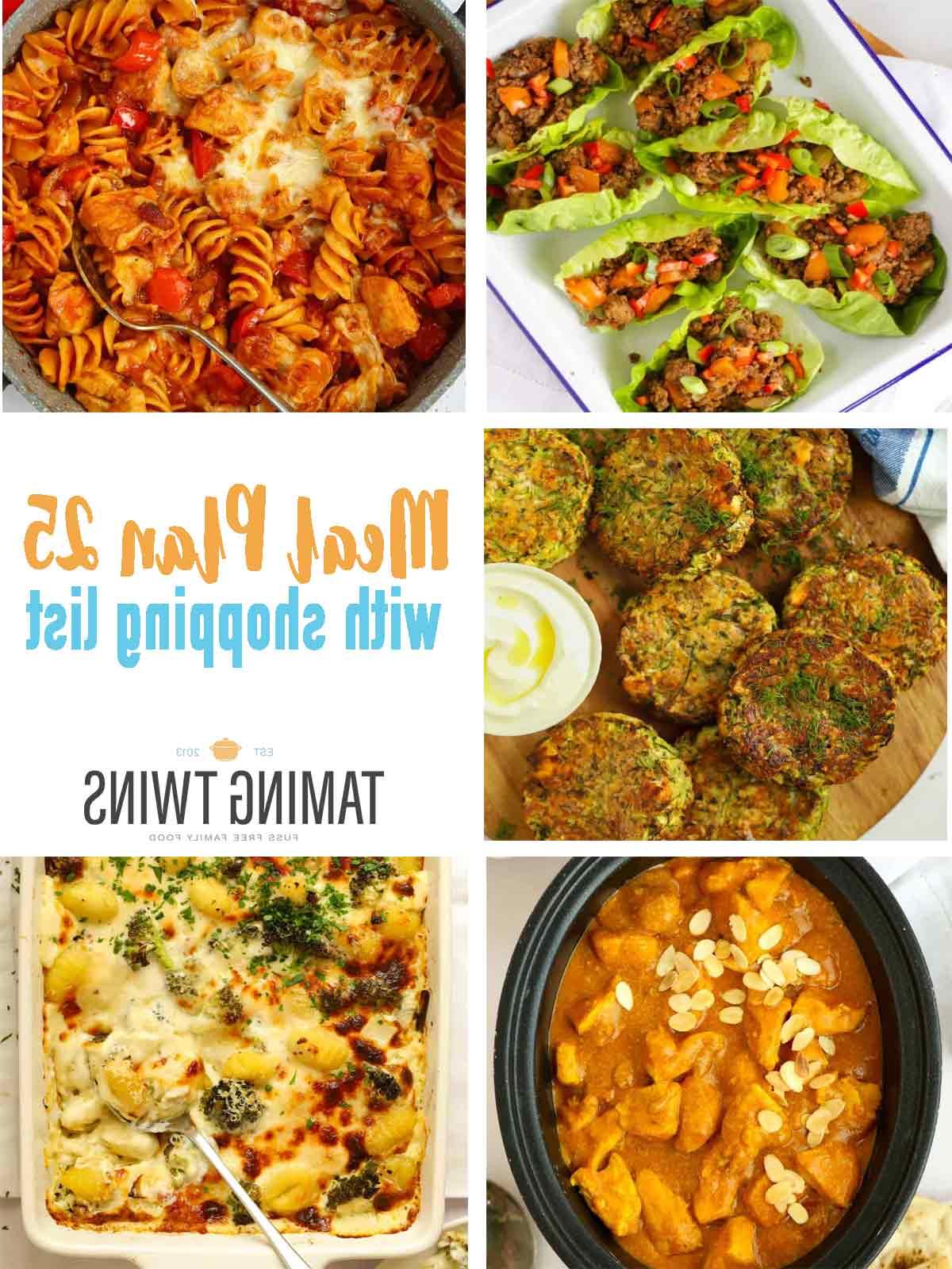 Piano Pasto 25 {Ricette Facili Infrasettimanali Vincenti} 2 Collage di 5 ricette per il piano alimentare 25