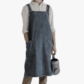 Grembiule da Cucina in Denim Senza Lacci