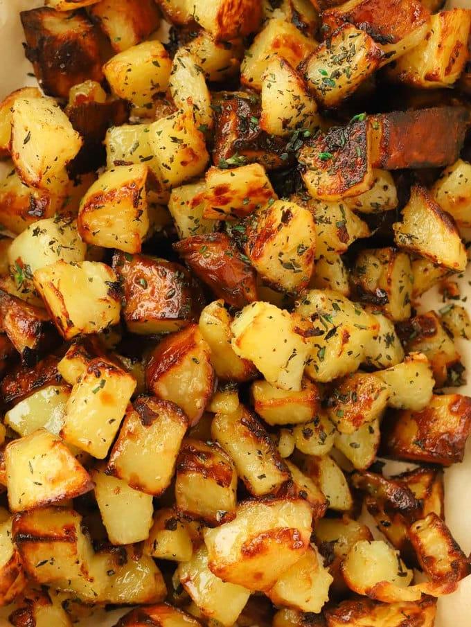 Patate Parmentier all'aglio e alle erbe aromatiche 3 Come fare patate arrosto con aglio ed erbe