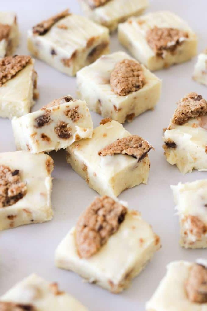 Dettaglio del Fudge Cookies e Crema con biscotti, un dolce cremoso facile da preparare e da condividere.