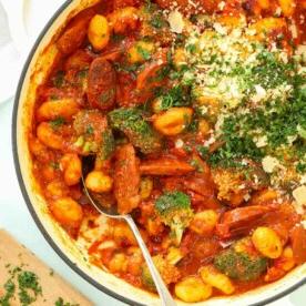 Ricetta Piano Pasto per Gnocchi con Chorizo al Forno