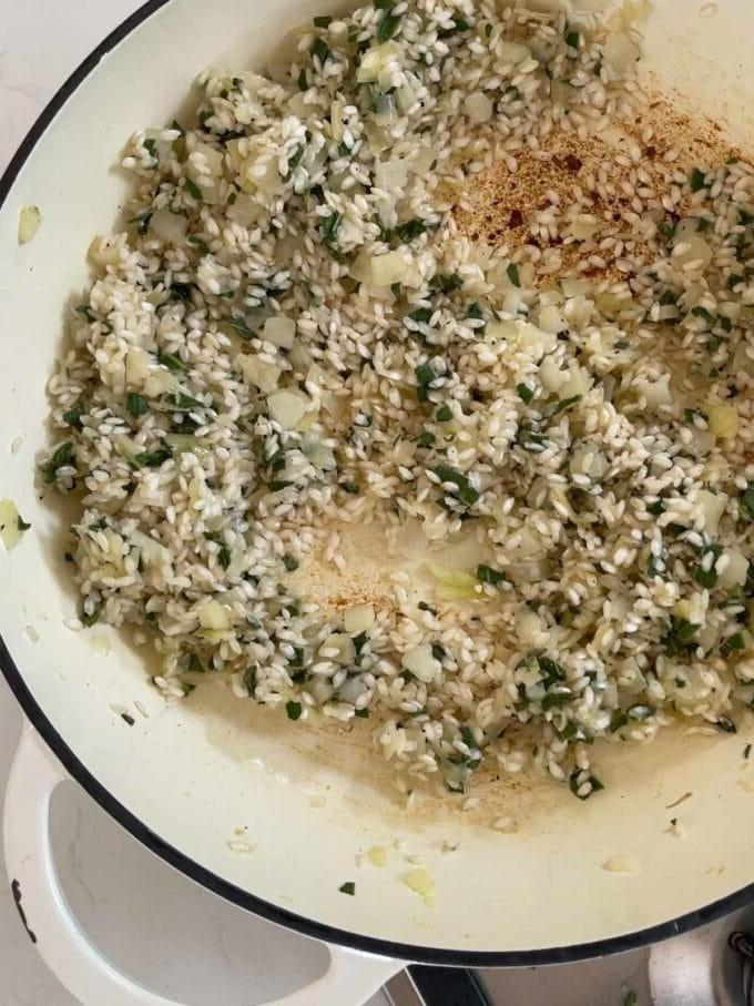 **Risotto di Zucca {Al Forno o Tradizionale}** 6 Fase 2 nella ricetta del risotto alla zucca.