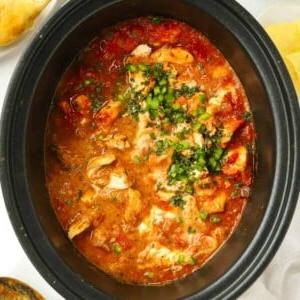 Il prodotto finale di una ricetta di Pollo Tikka Masala.
