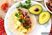Savory Pulled Pork Breakfast Tacos
