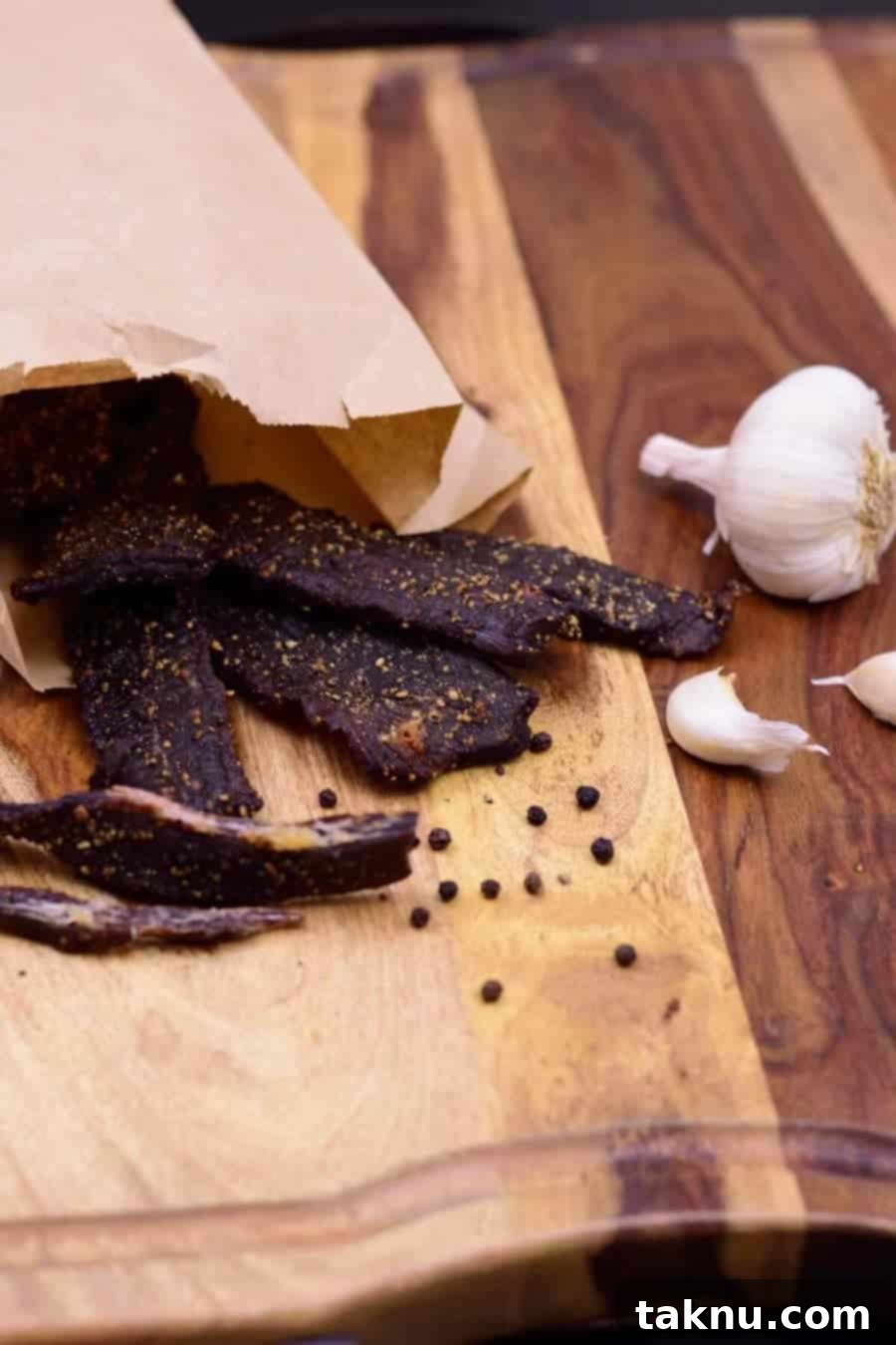 Finished Garlic Black Pepper Beef Jerky