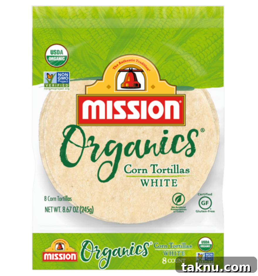 mission organics tortilla package