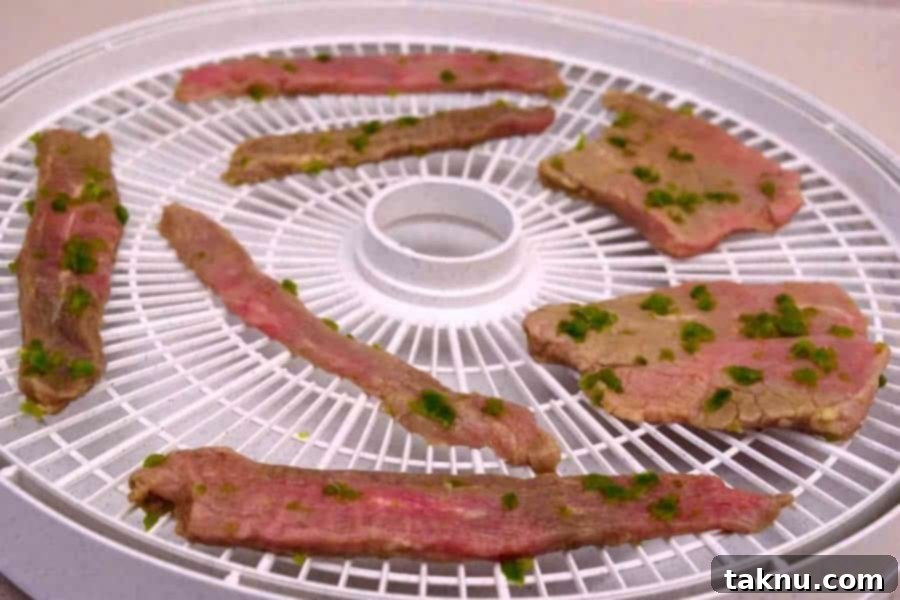 Jalapeno Lime Beef Jerky on Trays