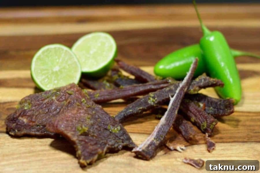 An easy to make jerky that turned out great. You will love the blend of honey, jalapenos, and lime juice!| Jerkyholic.com