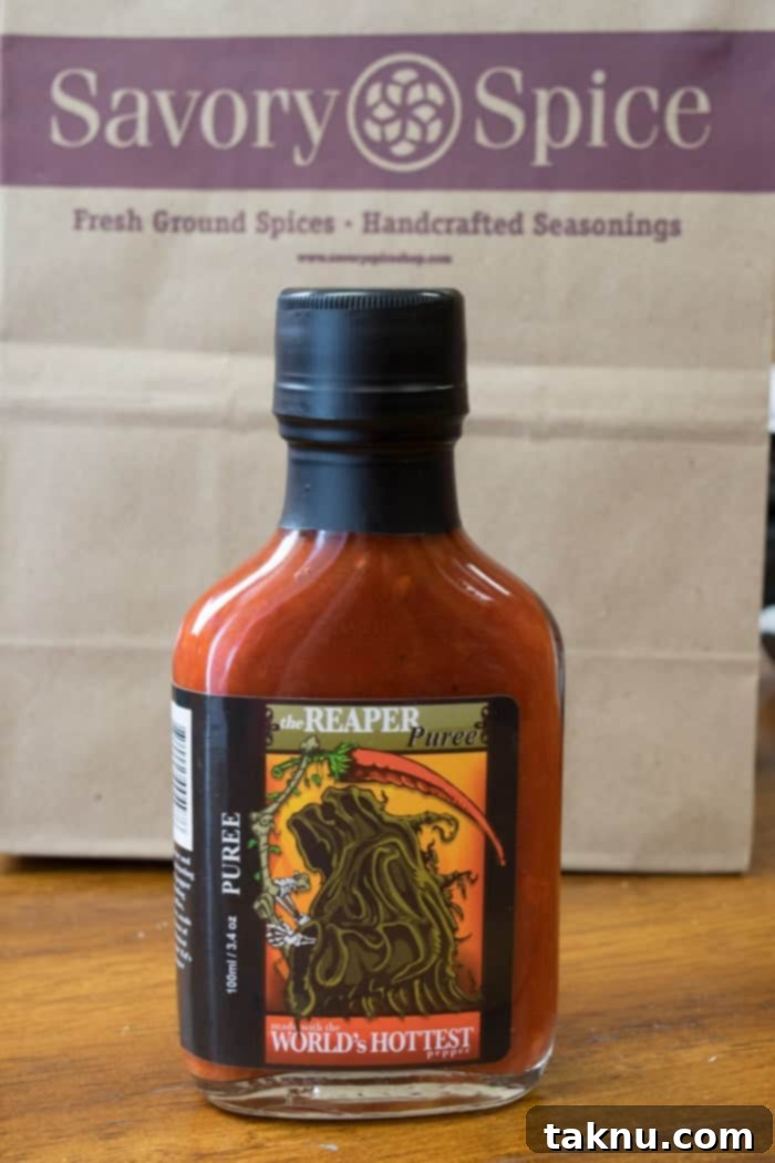 Reaper's Harvest Elk Jerky 4 Carolina Reaper Pepper Puree, the key ingredient for extremely hot elk jerky