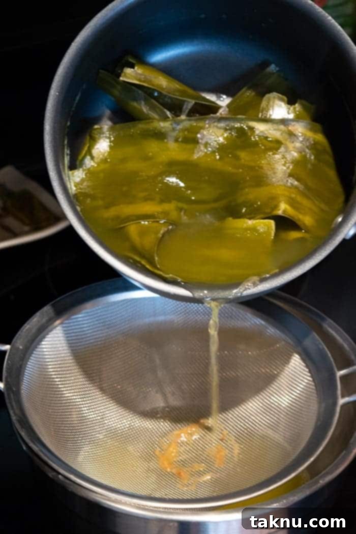 Dashi broth for yuzu jerky preparation