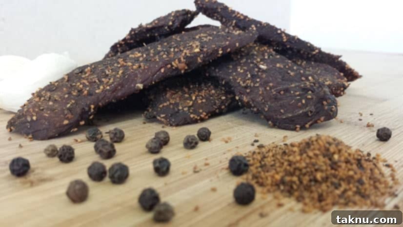 Hotshot Jerky 1 Deliciously finished Hot Shot Beef Jerky, perfectly dehydrated and ready to enjoy