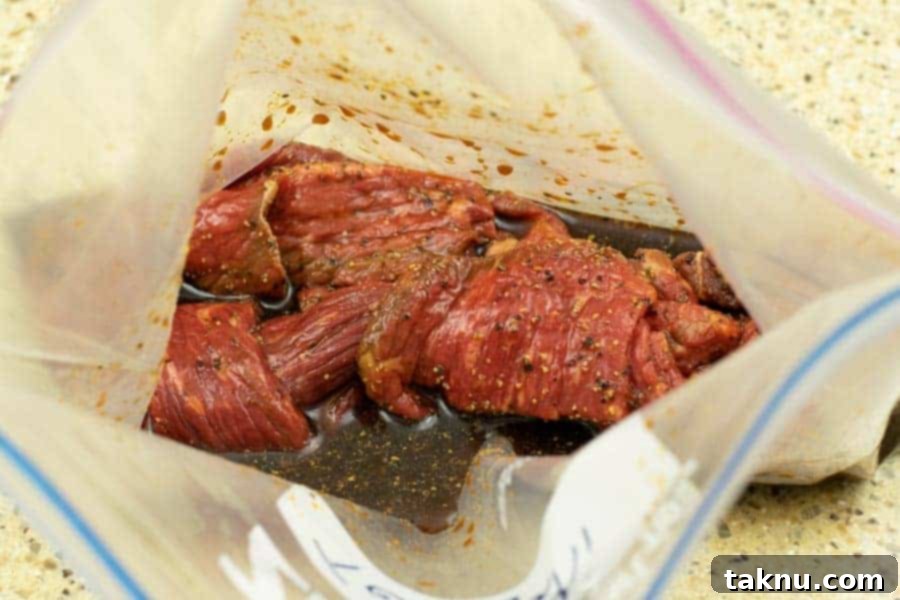 Kikkoman Glazed Teriyaki Beef Jerky 8 Teriyaki beef jerky marinating