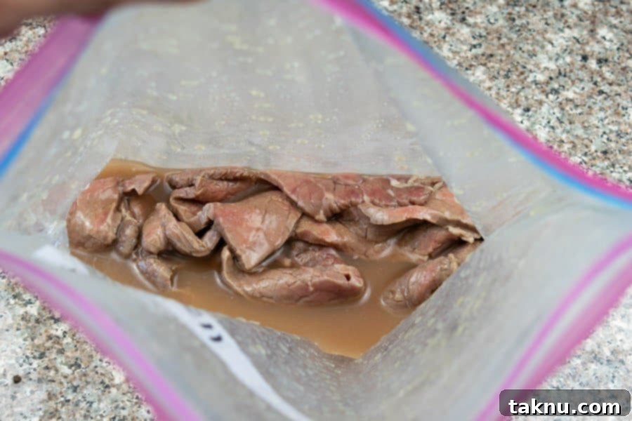 Fireball Whisky Infused Beef Jerky 4 Fireball whisky jerky marinating in ziplock bag