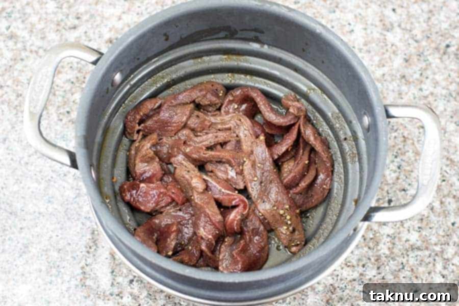 Twisted Venison Jerky 9 Corkscrew deer jerky strained in colander