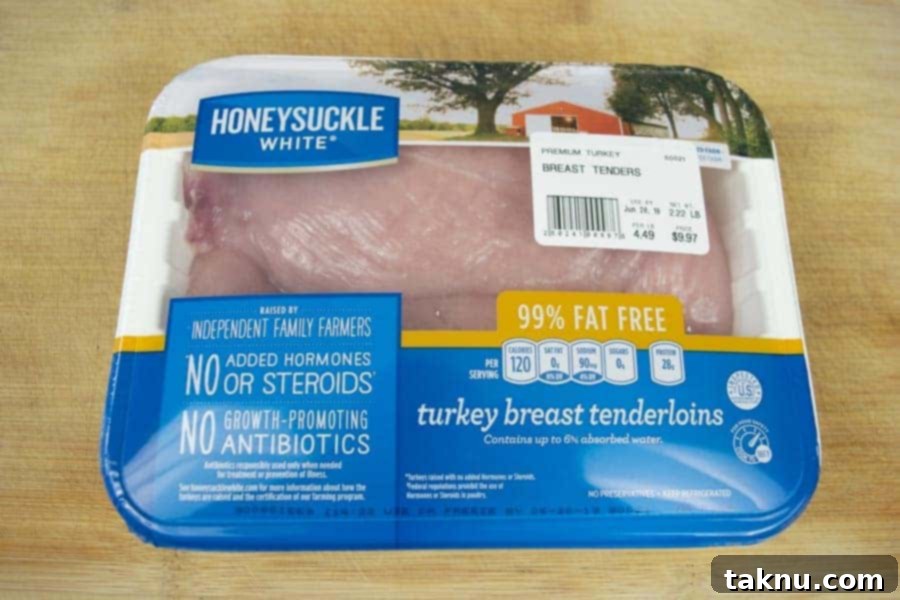 Turkey breast in packaging