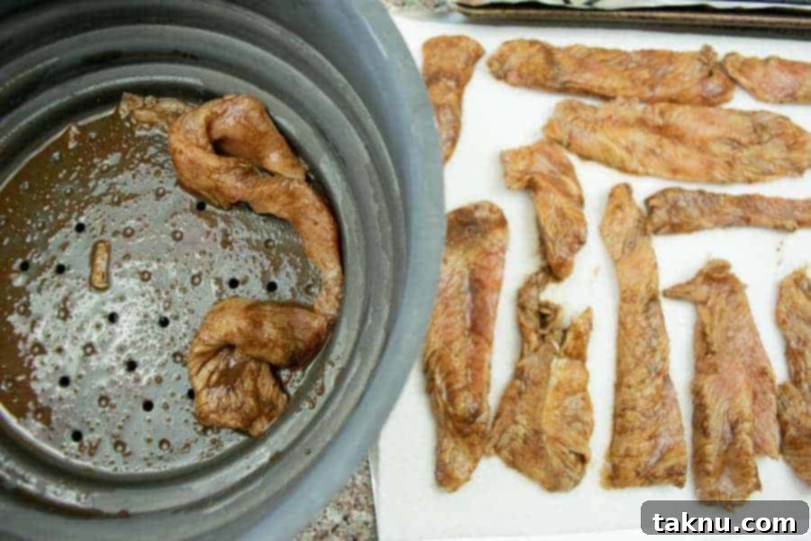 Indulgent Mole Turkey Jerky 7 Mole turkey jerky pat dry on paper towels before drying