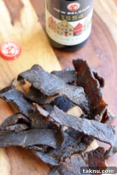 Kings County's Smoked Beer Jerky in a serving bowl