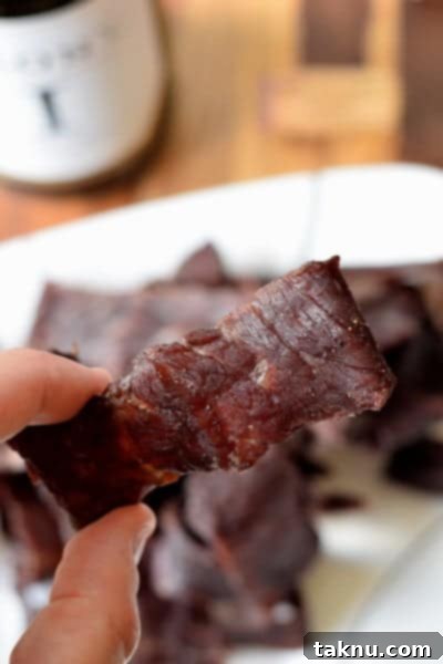 Gourmet Red Wine Fish Sauce Jerky 2 Red Wine & Fish Sauce Jerky, a unique beef jerky recipe combining bold flavors.