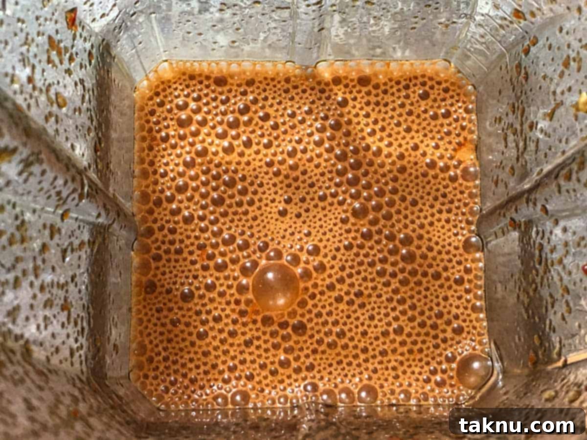 Sesame Glazed Venison Strips 5 Venison jerky marinade blended in a blender with air bubbles