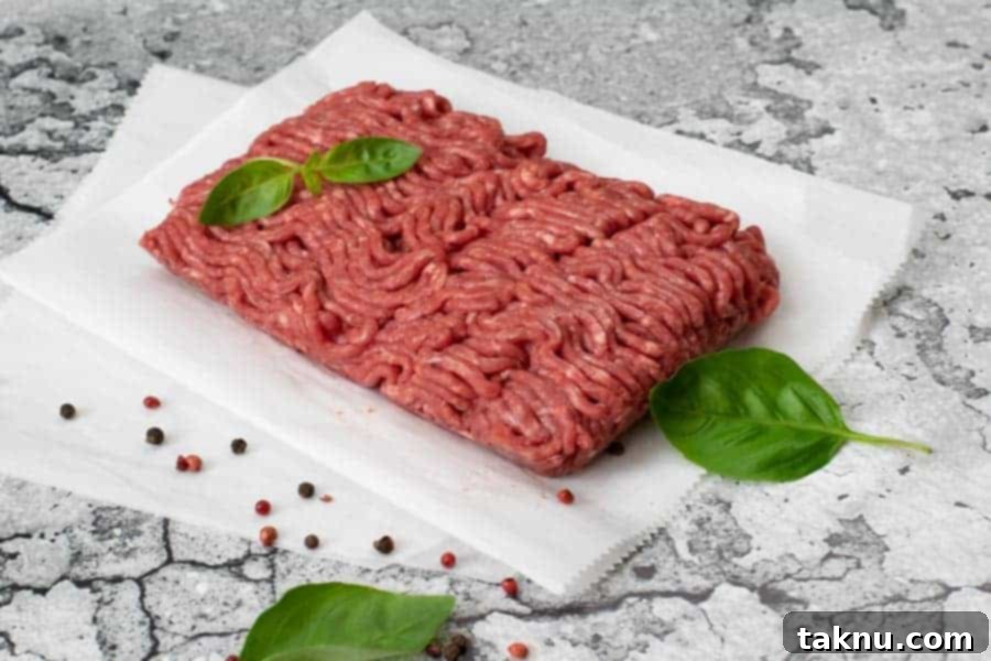ground beef with basil
