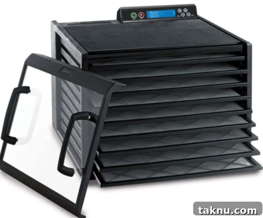 Homemade Dehydrator Beef Jerky 11 Excalibur Dehydrator actively drying homemade beef jerky