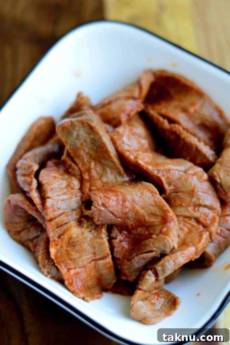 Sweet Heat Sriracha Jerky Marinated