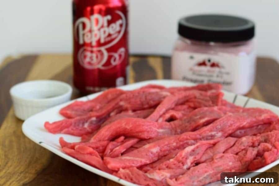 Dr Pepper Beef Jerky 6 Dr. Pepper Beef Jerky Sliced