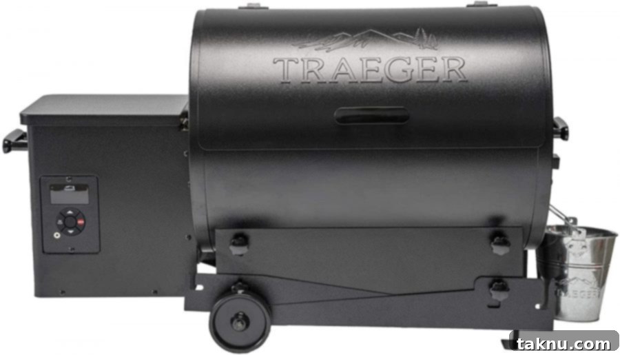 Best Pellet Smokers of 2025 Your Ultimate Buyers Guide 7 Portable traeger pellet grill in black with side grease can