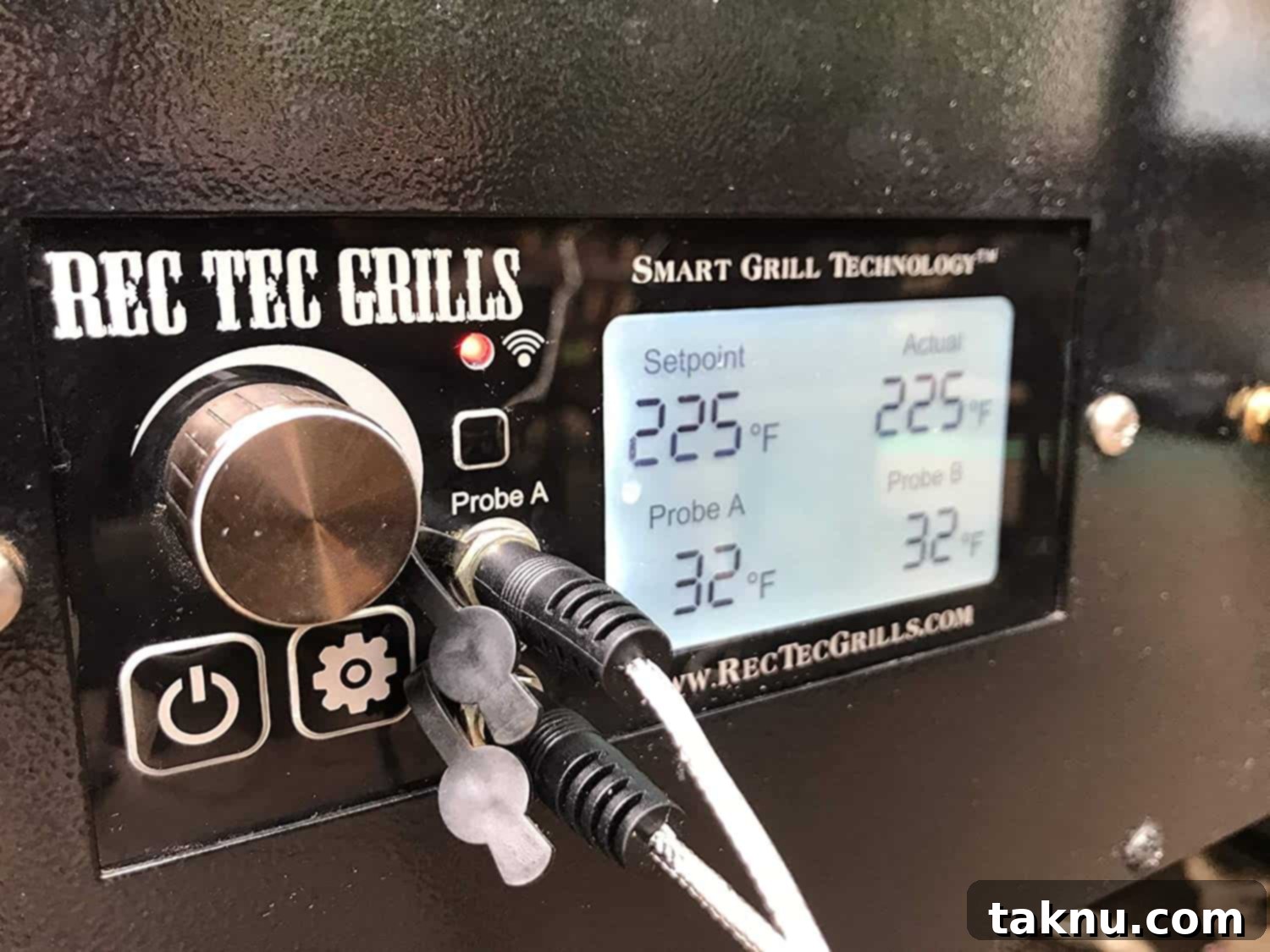 Best Pellet Smokers of 2025 Your Ultimate Buyers Guide 11 Rectec grill controller with readouts of temperatures